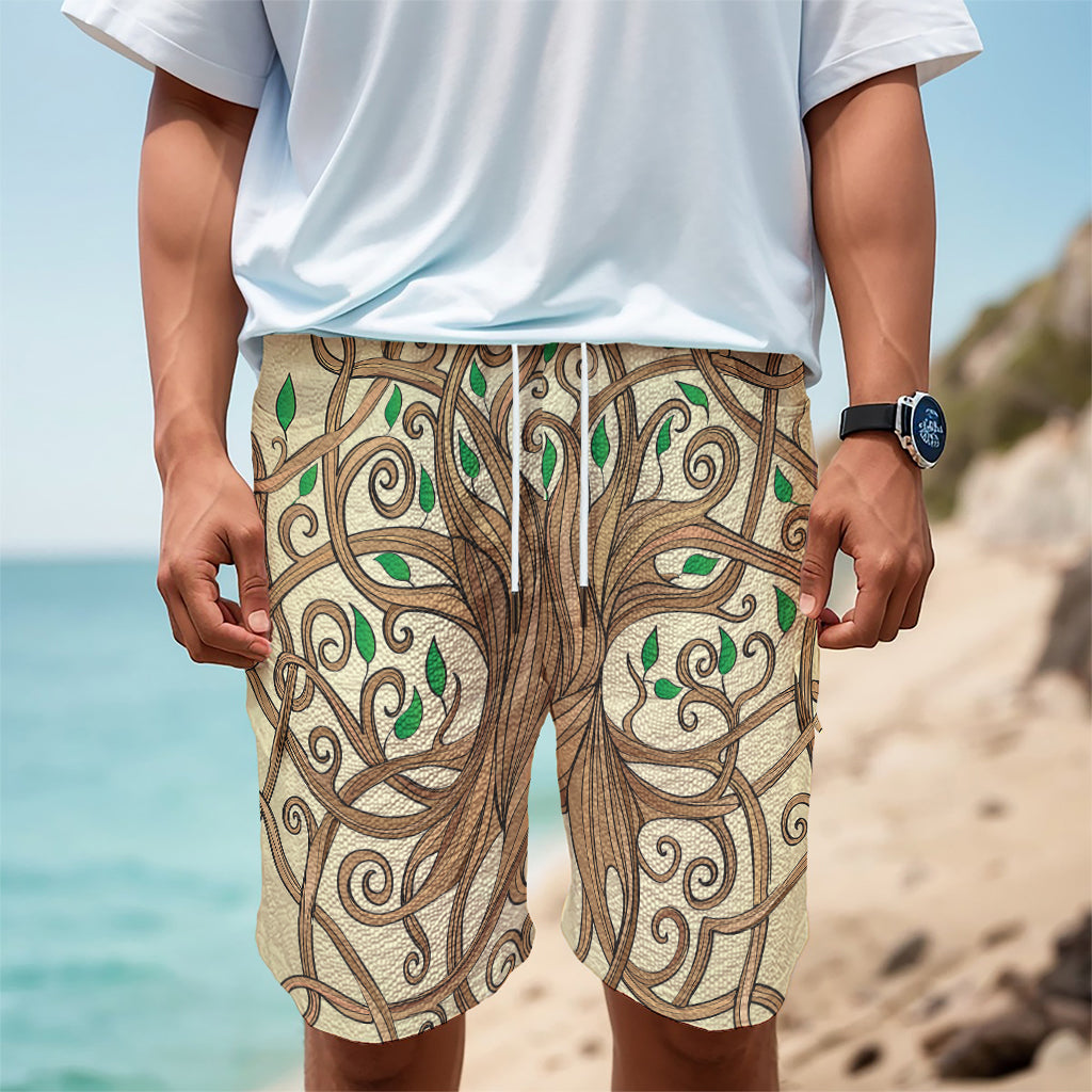 Tree Of Life Celtic Symbol Print Men's Cargo Shorts