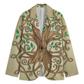 Tree Of Life Celtic Symbol Print Men's Cotton Blazer