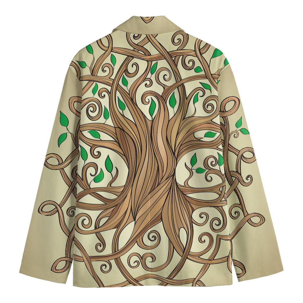 Tree Of Life Celtic Symbol Print Men's Cotton Blazer