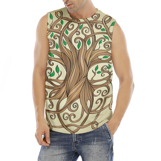 Tree Of Life Celtic Symbol Print Men's Fitness Tank Top