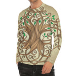 Tree Of Life Celtic Symbol Print Men's Long Sleeve Rash Guard