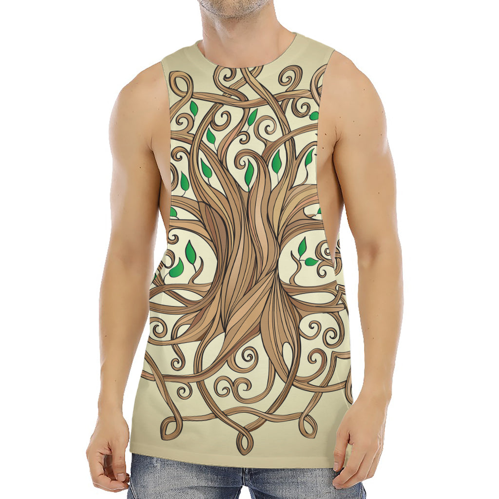 Tree Of Life Celtic Symbol Print Men's Muscle Tank Top