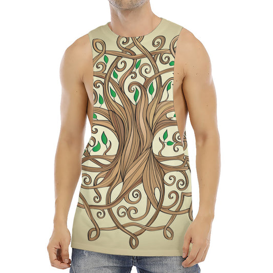 Tree Of Life Celtic Symbol Print Men's Muscle Tank Top