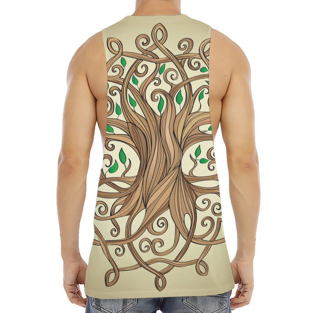 Tree Of Life Celtic Symbol Print Men's Muscle Tank Top