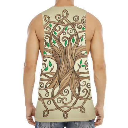 Tree Of Life Celtic Symbol Print Men's Muscle Tank Top