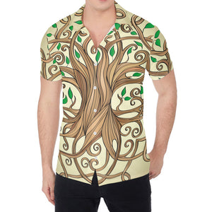 Tree Of Life Celtic Symbol Print Men's Shirt