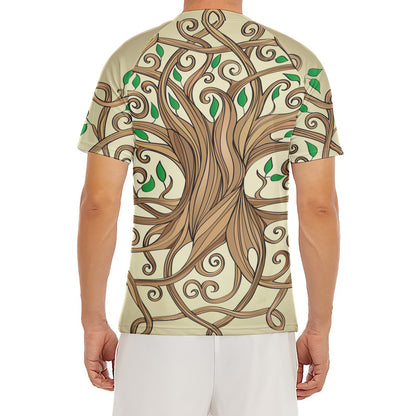 Tree Of Life Celtic Symbol Print Men's Short Sleeve Rash Guard