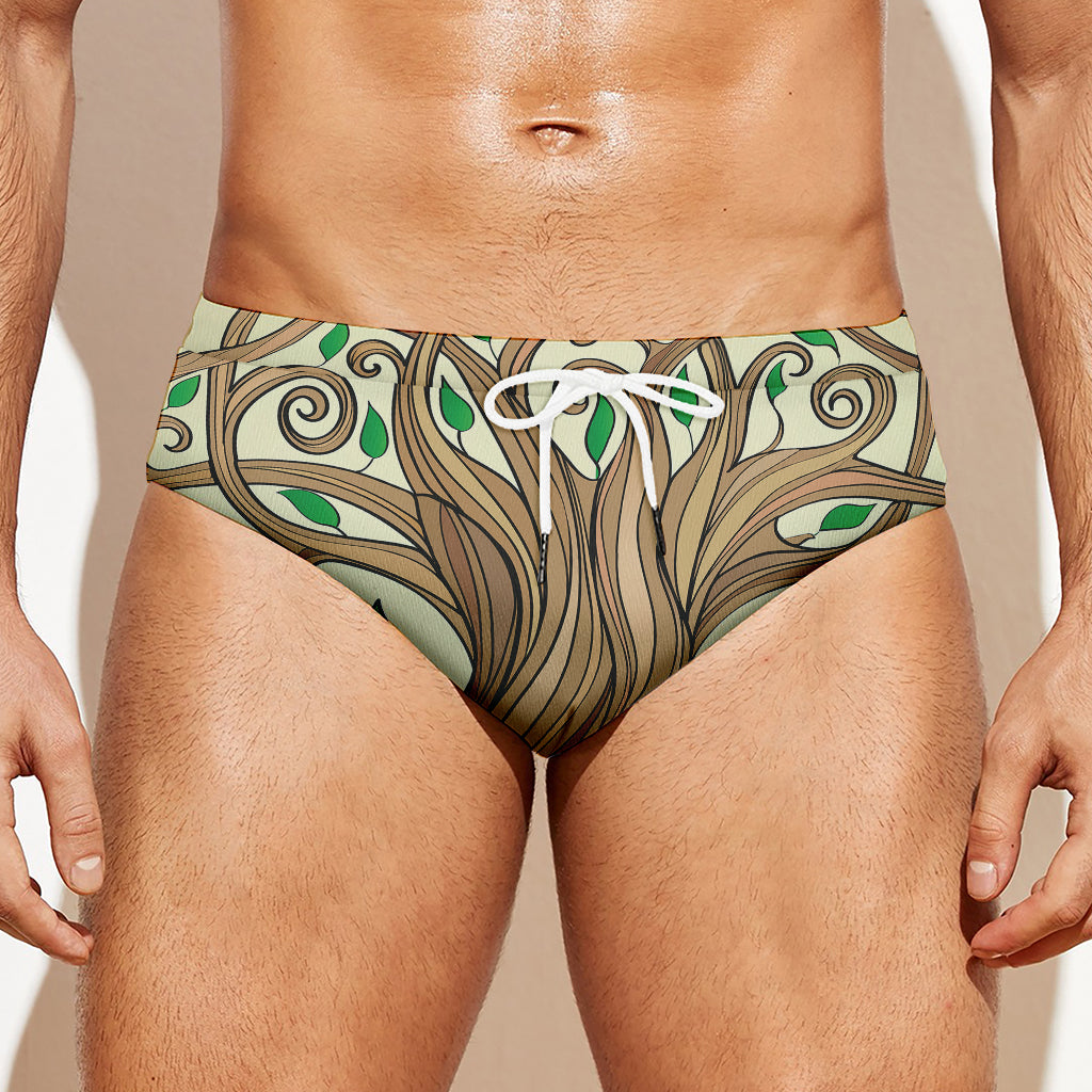 Tree Of Life Celtic Symbol Print Men's Swim Briefs