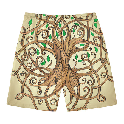 Tree Of Life Celtic Symbol Print Men's Swim Trunks