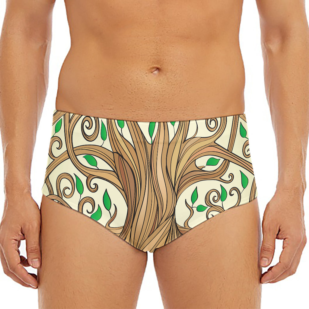 Tree Of Life Celtic Symbol Print Men's Triangle Swim Briefs