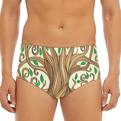 Tree Of Life Celtic Symbol Print Men's Triangle Swim Briefs