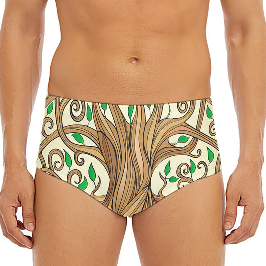 Tree Of Life Celtic Symbol Print Men's Triangle Swim Briefs