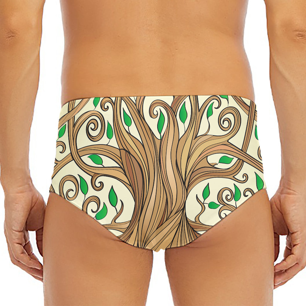 Tree Of Life Celtic Symbol Print Men's Triangle Swim Briefs
