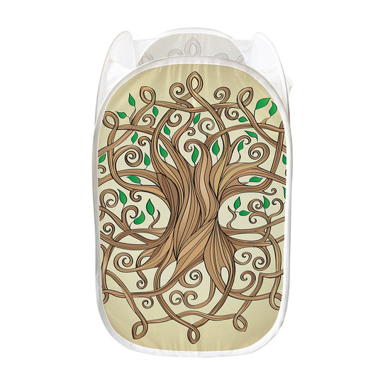 Tree Of Life Celtic Symbol Print Mesh Laundry Hamper
