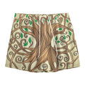 Tree Of Life Celtic Symbol Print Mesh Shorts