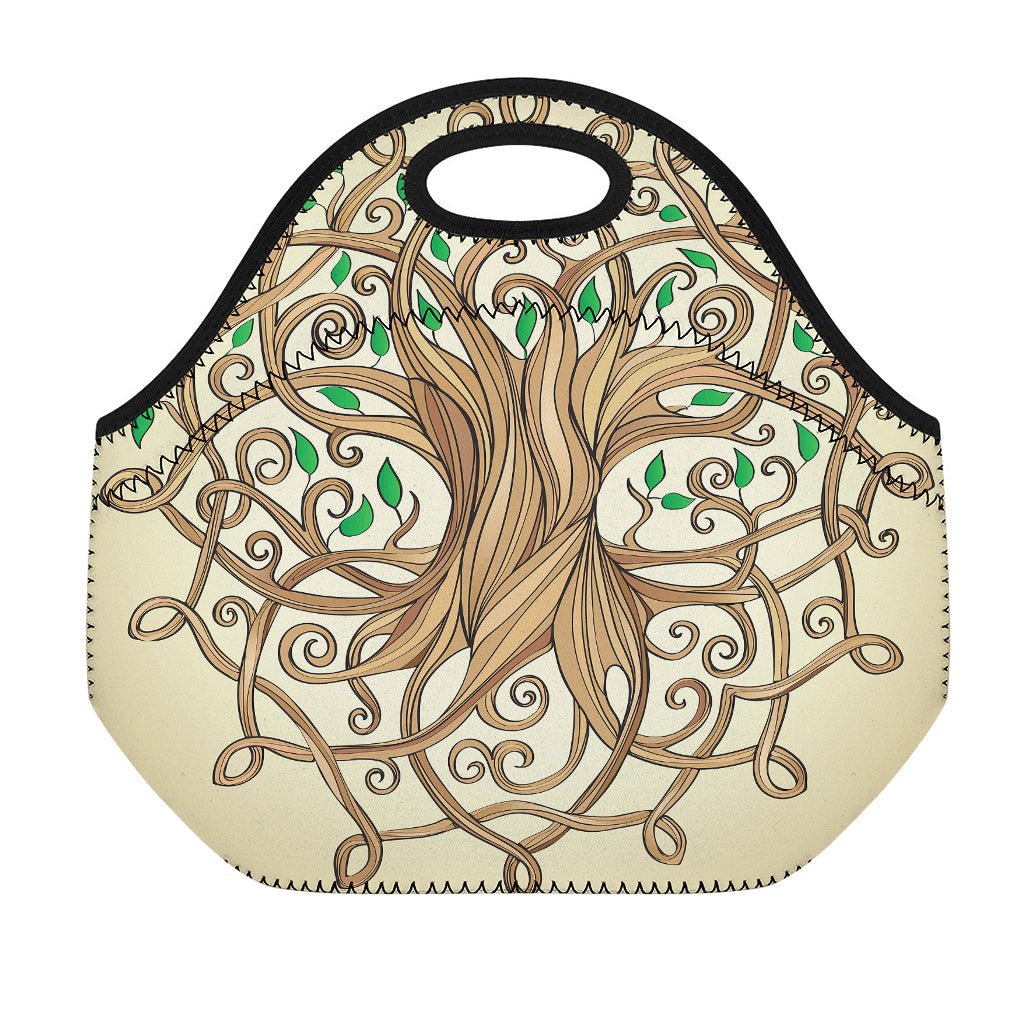 Tree Of Life Celtic Symbol Print Neoprene Lunch Bag