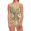 Tree Of Life Celtic Symbol Print One Piece Swimsuit