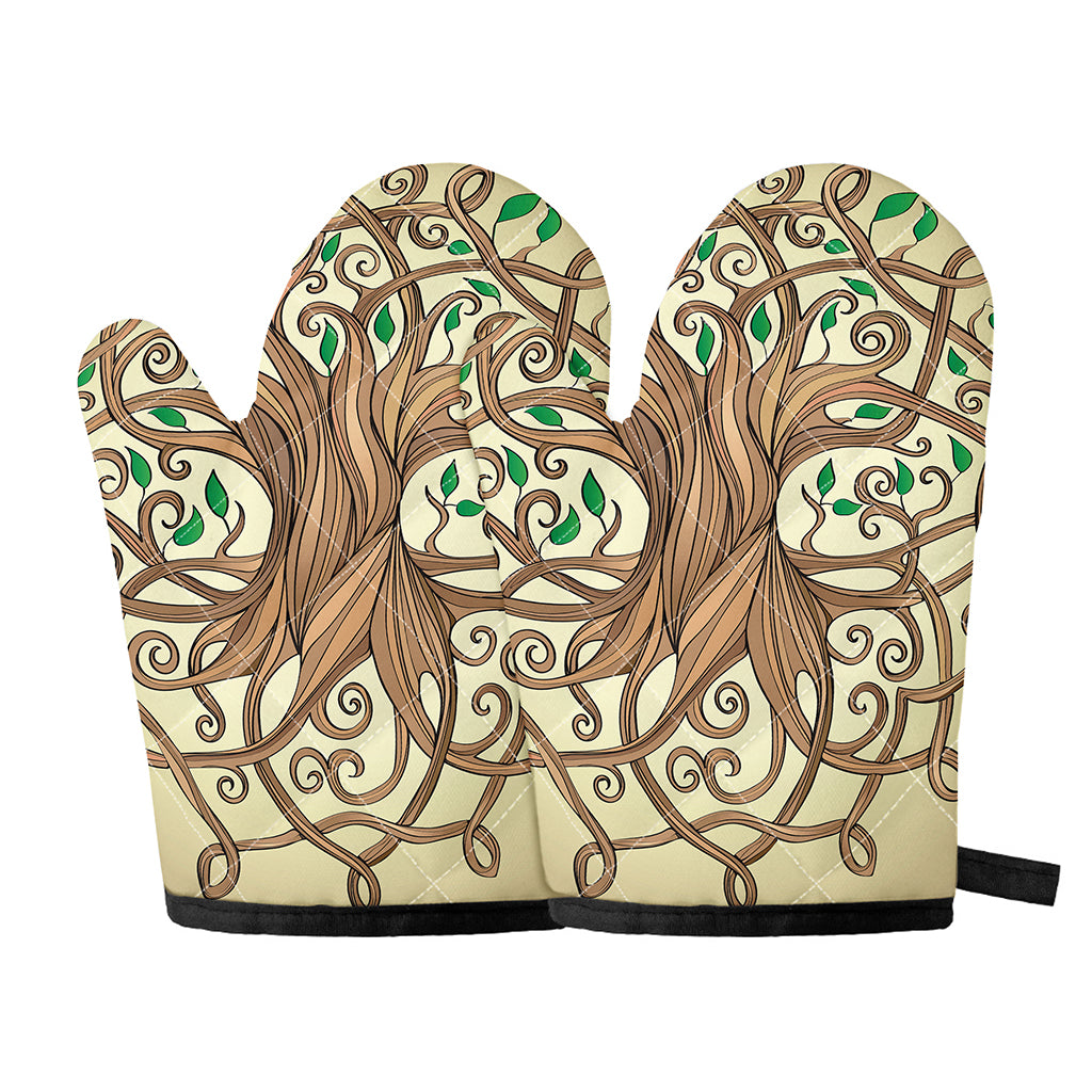 Tree Of Life Celtic Symbol Print Oven Mitts