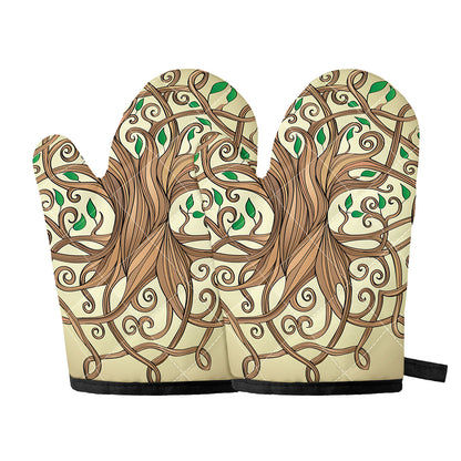 Tree Of Life Celtic Symbol Print Oven Mitts