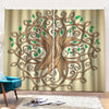 Tree Of Life Celtic Symbol Print Pencil Pleat Curtains