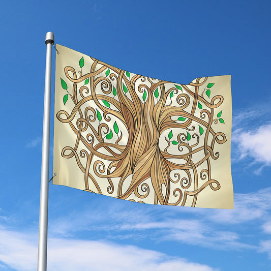 Tree Of Life Celtic Symbol Print Polyester Flag
