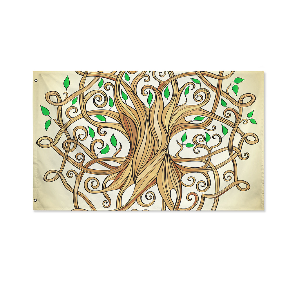 Tree Of Life Celtic Symbol Print Polyester Flag