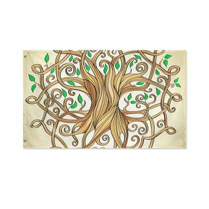 Tree Of Life Celtic Symbol Print Polyester Flag