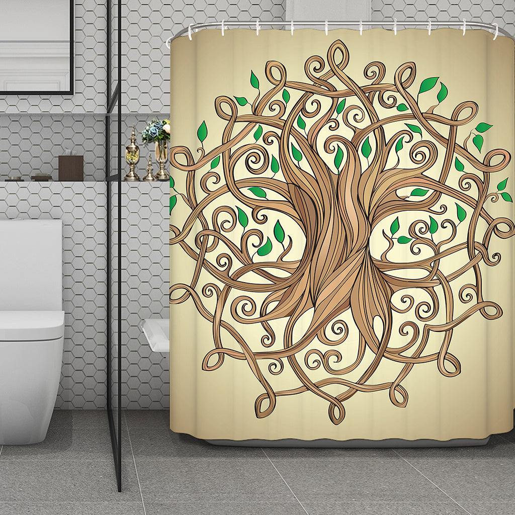 Tree Of Life Celtic Symbol Print Polyester Shower Curtain