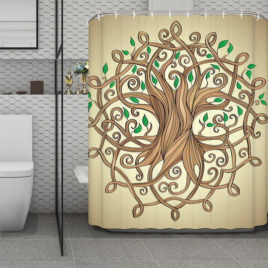 Tree Of Life Celtic Symbol Print Polyester Shower Curtain