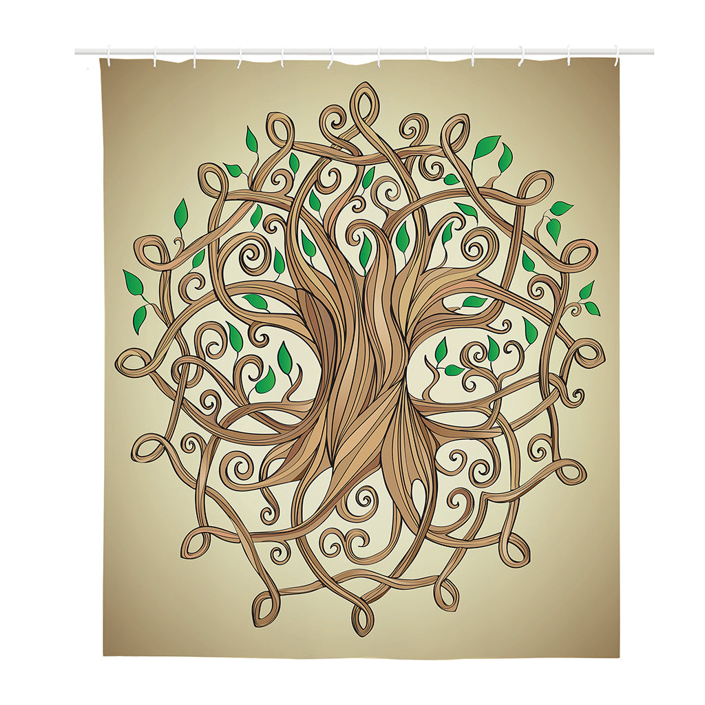 Tree Of Life Celtic Symbol Print Polyester Shower Curtain