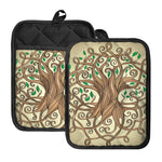 Tree Of Life Celtic Symbol Print Pot Holders With Pocket