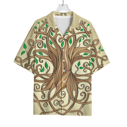 Tree Of Life Celtic Symbol Print Rayon Hawaiian Shirt