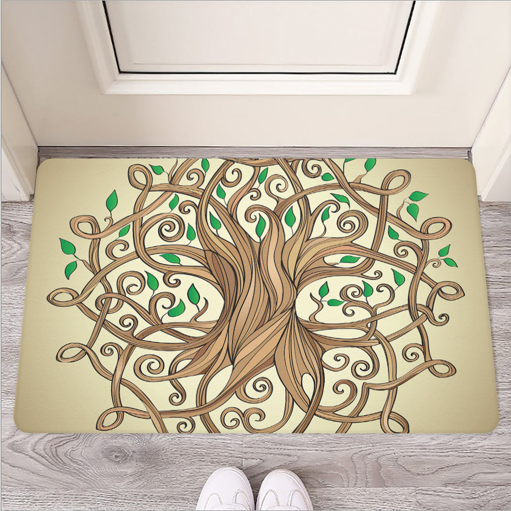 Tree Of Life Celtic Symbol Print Rubber Doormat