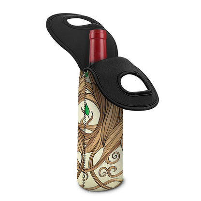 Tree Of Life Celtic Symbol Print Single Neoprene Wine Tote
