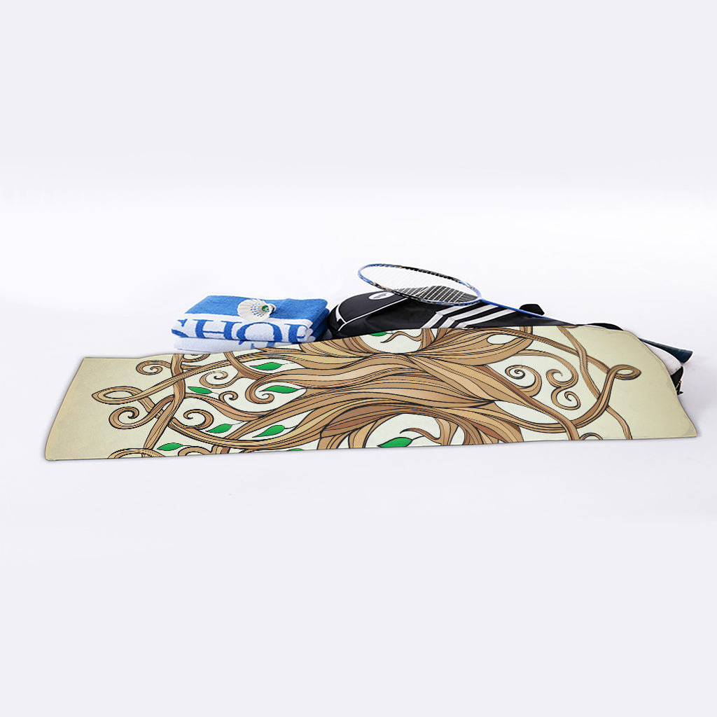 Tree Of Life Celtic Symbol Print Sports Towel