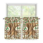 Tree Of Life Celtic Symbol Print Tier Curtains