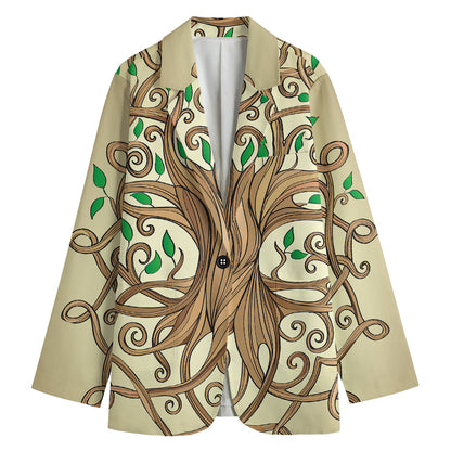 Tree Of Life Celtic Symbol Print Women's Blazer