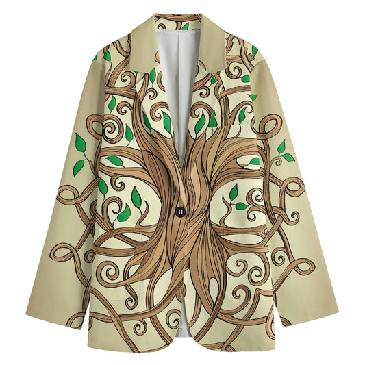 Tree Of Life Celtic Symbol Print Women's Blazer