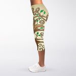 Tree Of Life Celtic Symbol Print Women's Capri Leggings