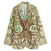 Tree Of Life Celtic Symbol Print Women's Cotton Blazer