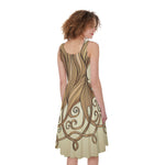 Tree Of Life Celtic Symbol Print Women's Sleeveless Dress
