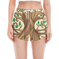 Tree Of Life Celtic Symbol Print Women's Split Running Shorts