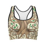 Tree Of Life Celtic Symbol Print Women's Sports Bra