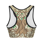 Tree Of Life Celtic Symbol Print Women's Sports Bra