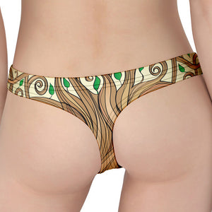 Tree Of Life Celtic Symbol Print Women's Thong