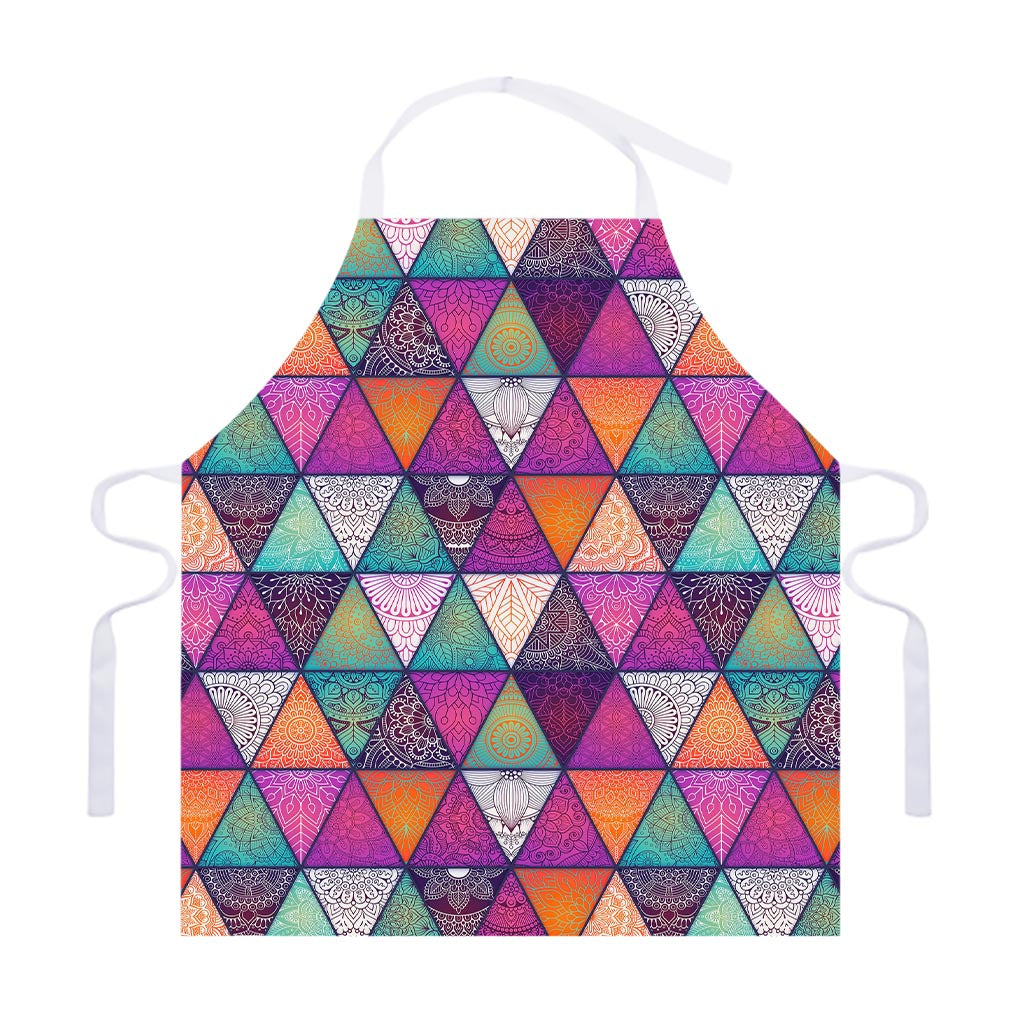 Triangle Bohemian Mandala Pattern Print Adjustable Apron
