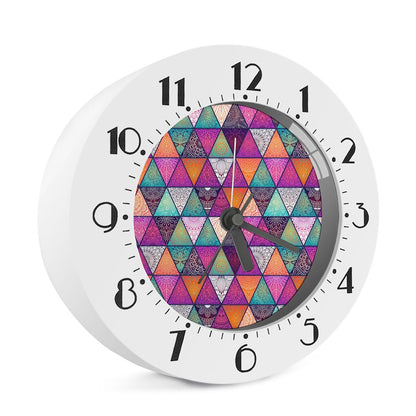 Triangle Bohemian Mandala Pattern Print Alarm Clock