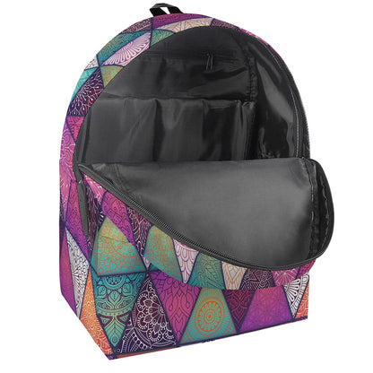 Triangle Bohemian Mandala Pattern Print Backpack