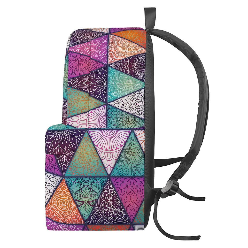 Triangle Bohemian Mandala Pattern Print Backpack