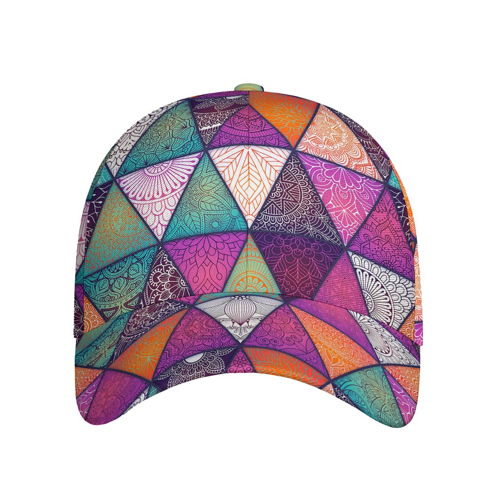 Triangle Bohemian Mandala Pattern Print Baseball Cap
